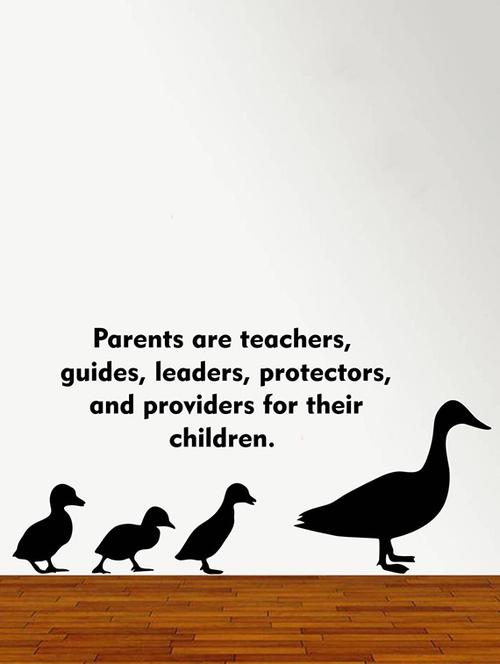 Rawpockets Wall Decals ' Parents Quote and Swan ' Wall stickers (PVC Vinyl) Multicolour - 15734191 - Standard Image - 1