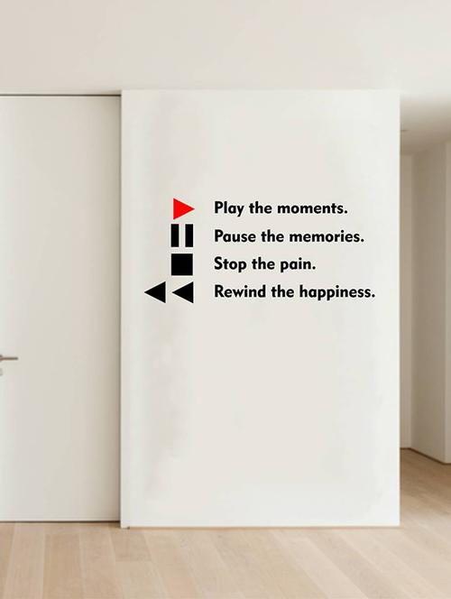 Rawpockets Wall Decals ' Happiness Mode Play ' Wall stickers (PVC Vinyl) Multicolour - 15734194 - Standard Image - 1
