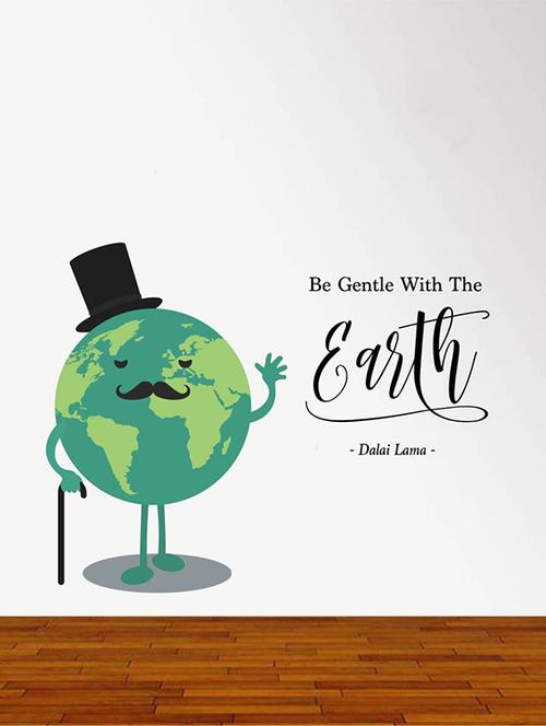 Rawpockets Wall Decals ' Be Gentle with Earth ' Wall stickers (PVC Vinyl) Multicolour - 15734195 - Standard Image - 1
