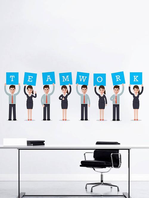Rawpockets Wall Decals ' TeamWork ' Wall stickers (PVC Vinyl) Multicolour - 15734204 - Standard Image - 1