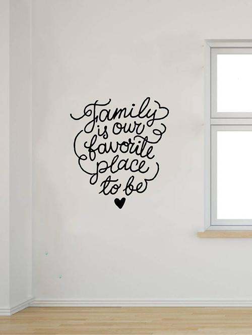 Rawpockets Wall Decals ' Family is Our Favorile Place to be? ' Wall stickers (PVC Vinyl) Multicolour - 15734208 - Standard Image - 1