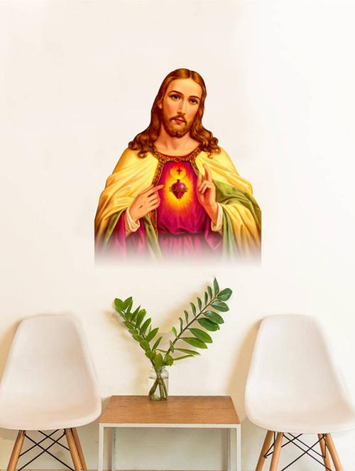Rawpockets Wall Decals ' Jesus ' Wall stickers (PVC Vinyl) Multicolour - 15734214 - Standard Image - 1
