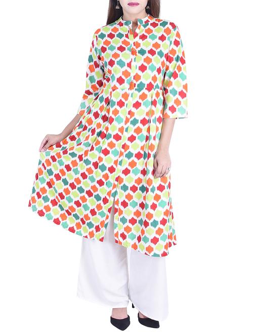 Geometrical a-line kurta - 15734533 - Standard Image - 1