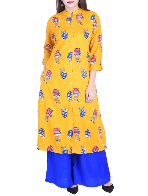 Straight printed kurta - 15734537 - Standard Image - 1