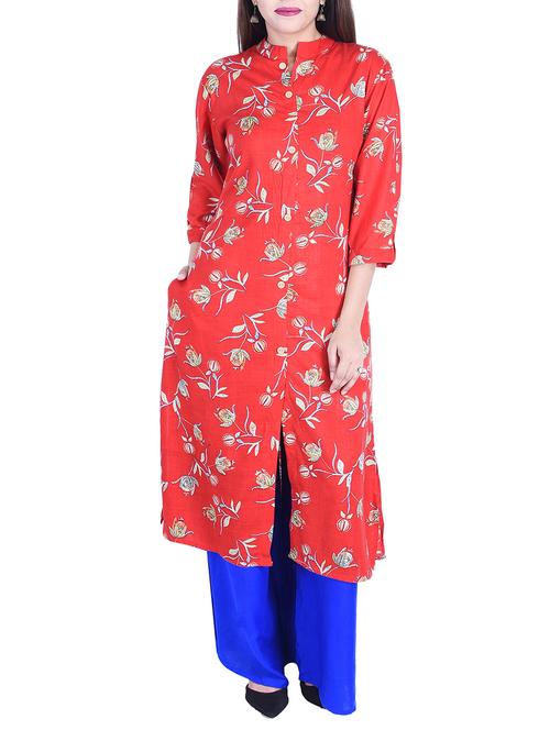 Straight printed kurta - 15734538 - Standard Image - 1