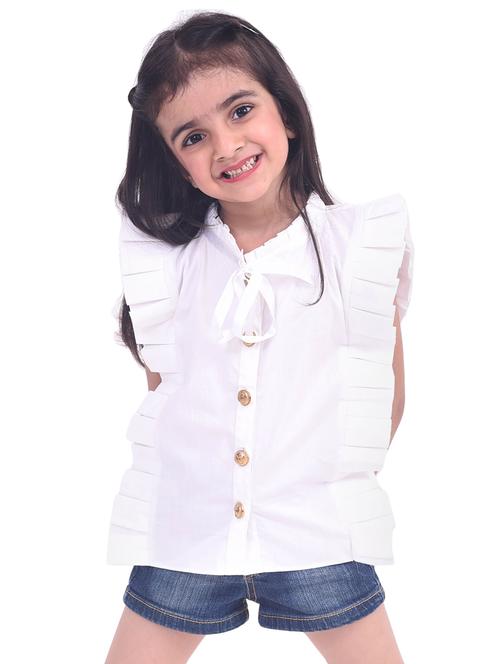 white cotton top - 15734615 - Standard Image - 1
