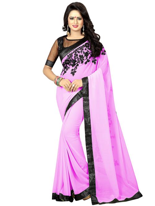 floral dori embroidered saree with blouse - 15734912 - Standard Image - 1