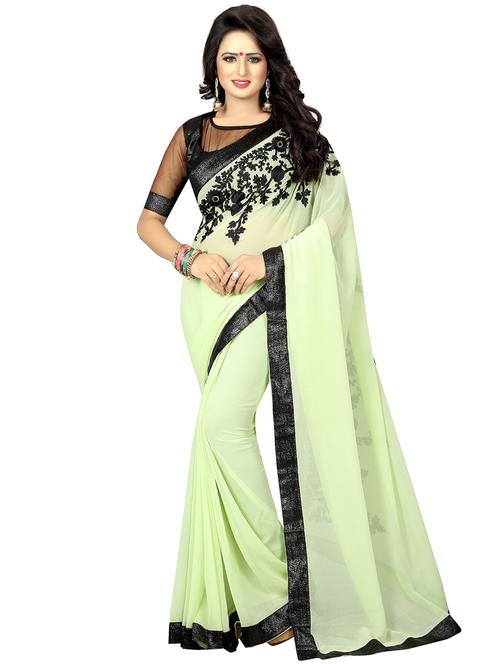 floral dori embroidered saree with blouse - 15734913 - Standard Image - 1