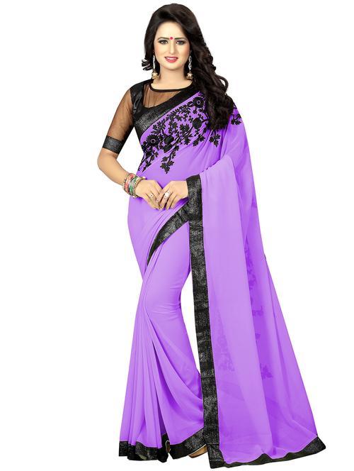 floral dori embroidered saree with blouse - 15734914 - Standard Image - 1