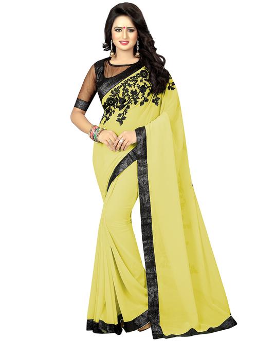 floral dori embroidered saree with blouse - 15734916 - Standard Image - 1