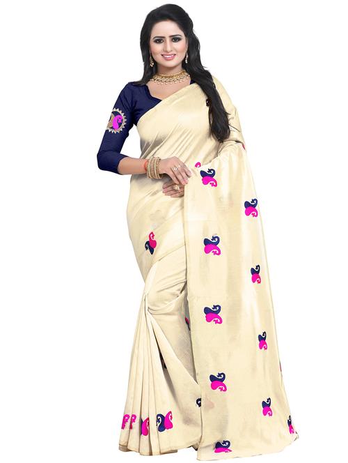 paisley embroidered saree with blouse - 15734920 - Standard Image - 1