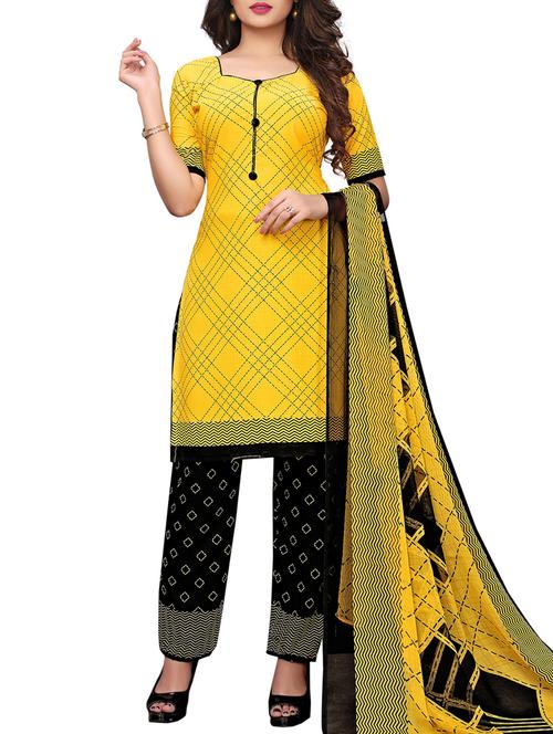 Printed unstitched palazzo suit - 15734935 - Standard Image - 1