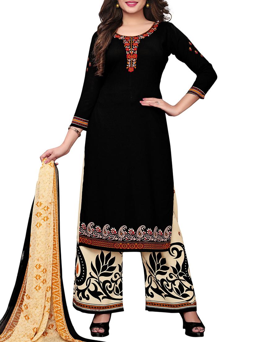 Printed unstitched palazzo suit - 15734939 - Zoom Image - 1