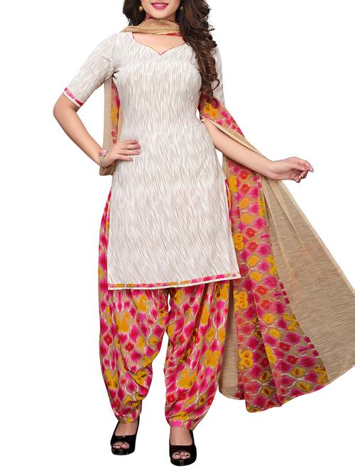 Printed unstitched salwar suit - 15734943 - Standard Image - 1
