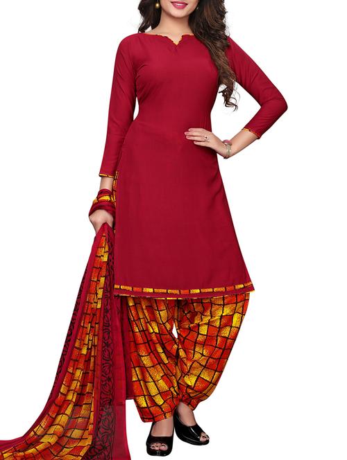 Printed unstitched salwar suit - 15734947 - Standard Image - 1