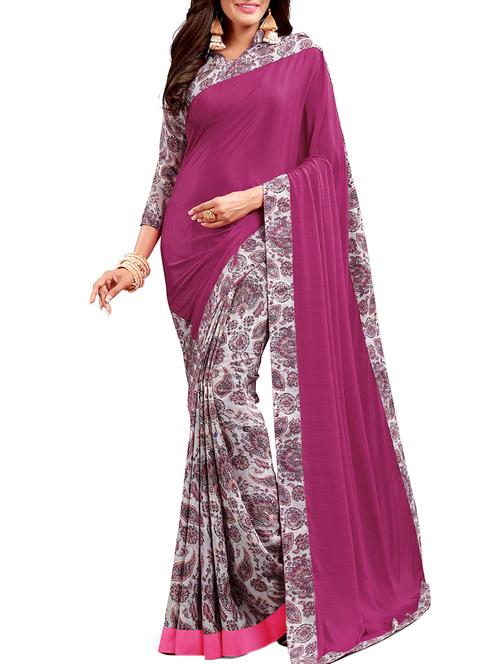 paisley half and half saree with blouse - 15735029 - Standard Image - 1