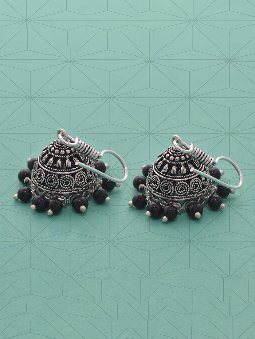 silver metal jhumka earring - 15735169 - Zoom Image - 1