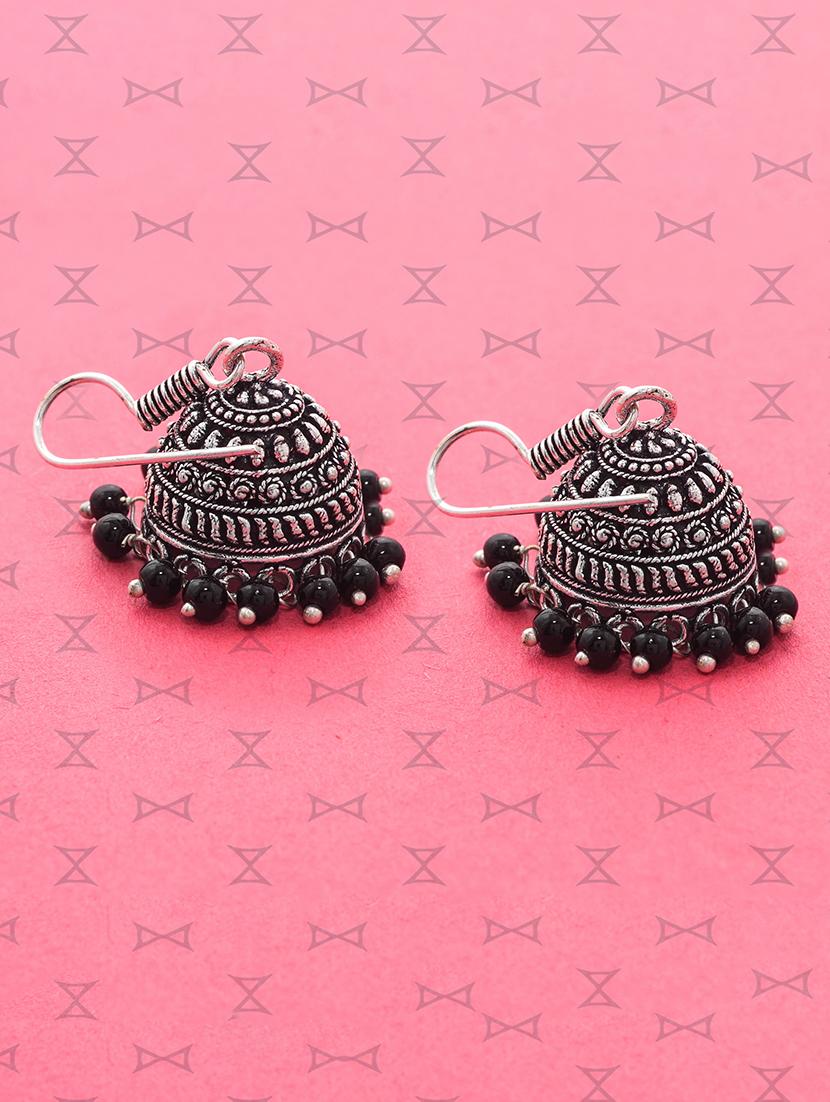silver metal jhumka earring - 15735177 - Zoom Image - 1