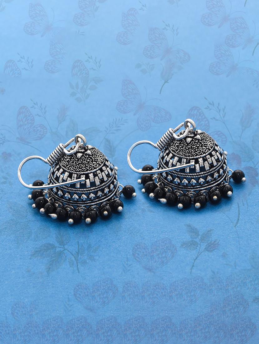 silver metal jhumka earring - 15735181 - Zoom Image - 1