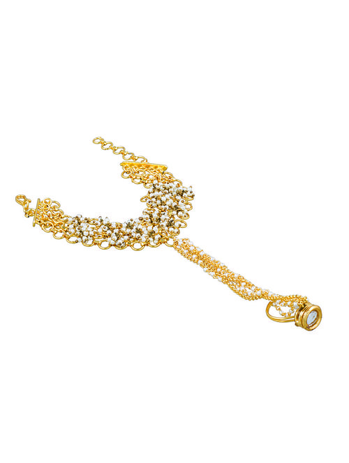 gold tone link bracelet - 15735199 - Standard Image - 1