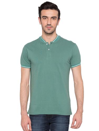 green cotton collared t-shirt - 15735230 - Very Small Image - 1