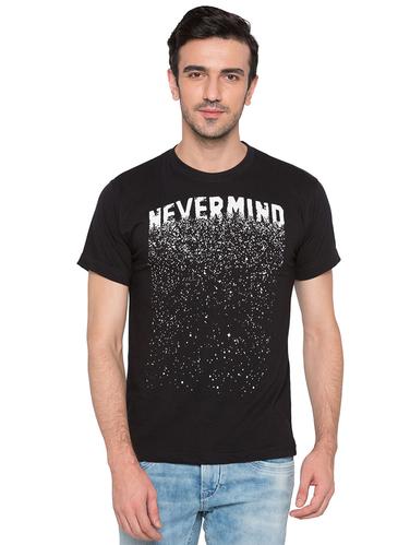black cotton monochrome t-shirt - 15735235 - Very Small Image - 1