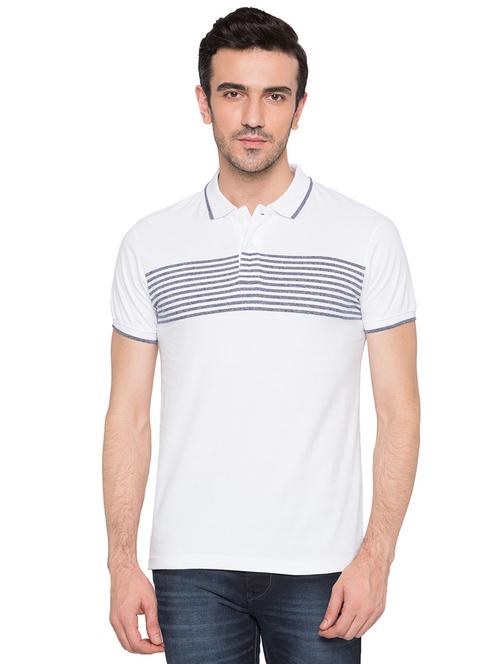 white cotton polo t-shirt - 15735244 - Standard Image - 1