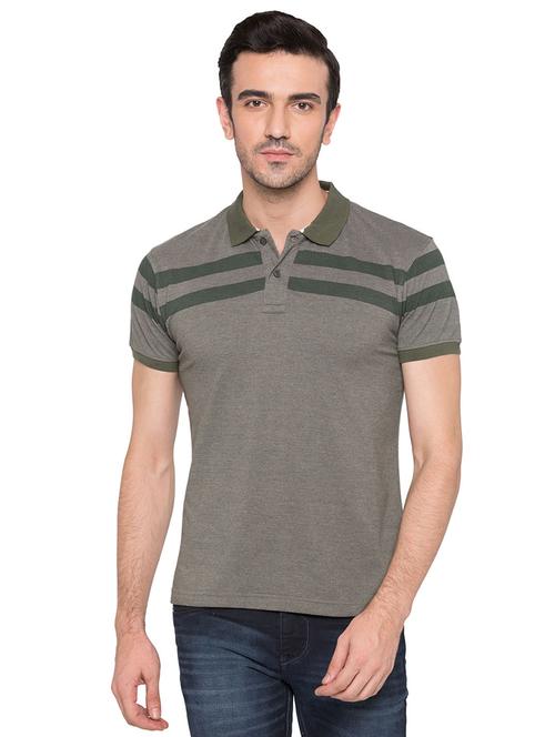 green cotton polo t-shirt - 15735247 - Standard Image - 1