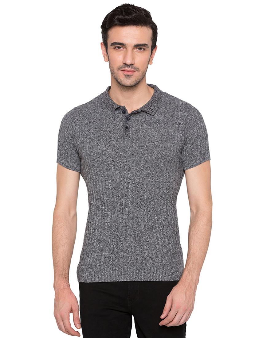 grey cotton polo t-shirt - 15735249 - Zoom Image - 1