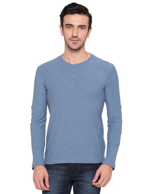 blue cotton t-shirt - 15735276 - Standard Image - 1