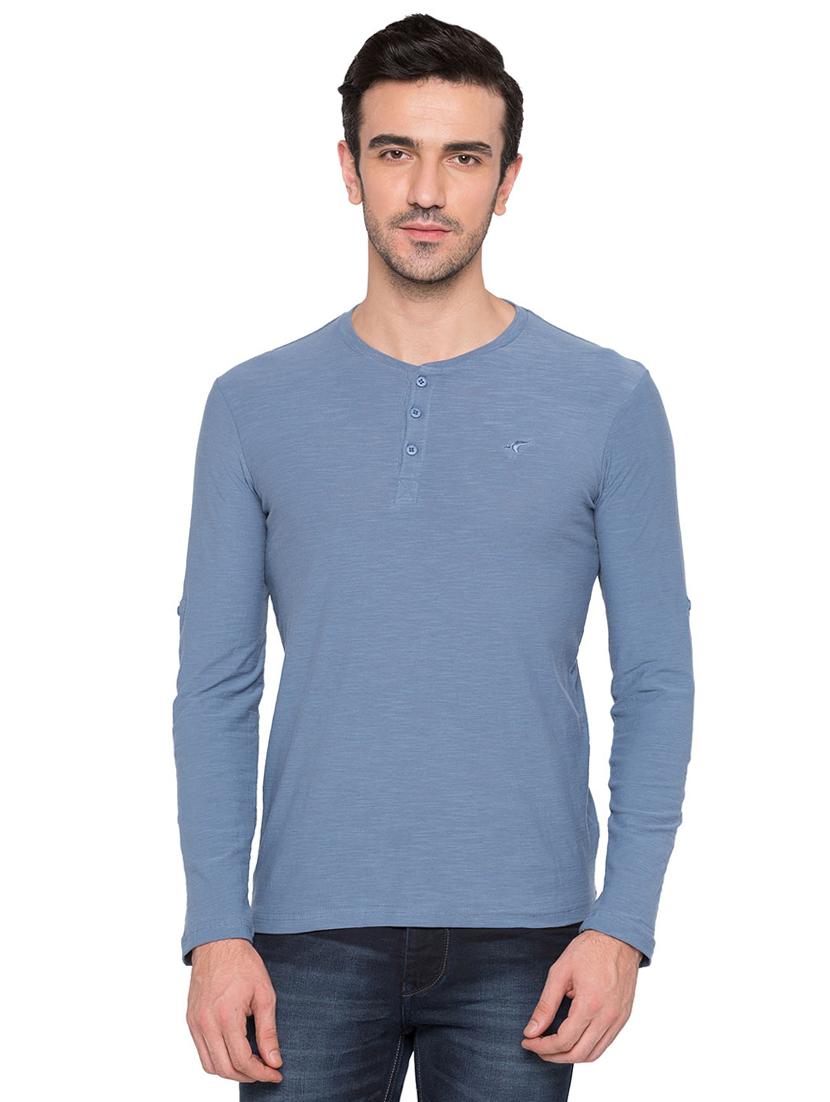 blue cotton t-shirt - 15735276 - Zoom Image - 1