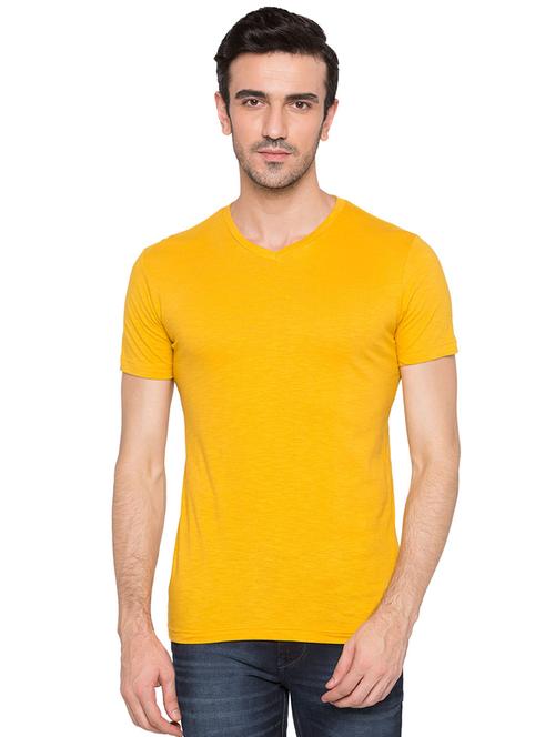 yellow cotton t-shirt - 15735282 - Standard Image - 1