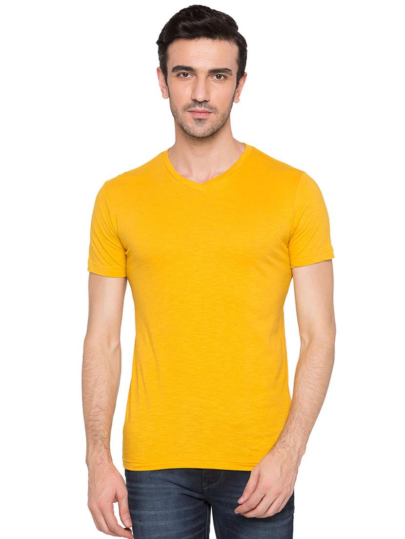 yellow cotton t-shirt - 15735282 - Zoom Image - 1