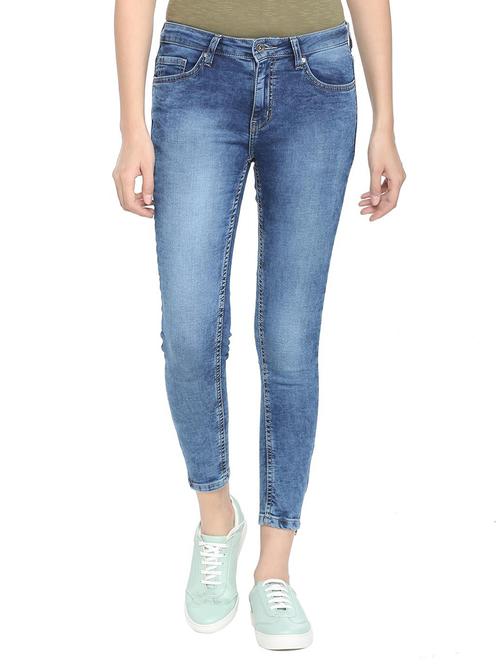 mid rise acid washed jeans - 15735321 - Standard Image - 1