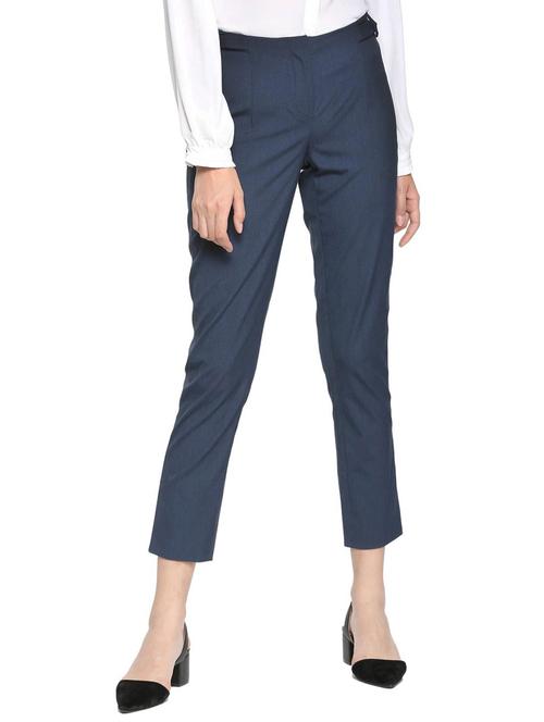 mid waist flat front trouser - 15735332 - Standard Image - 1