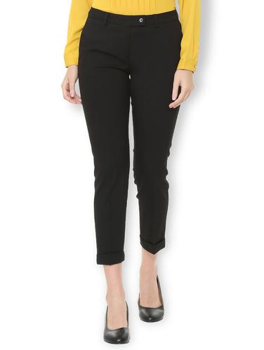 turn up hem flat front trouser - 15735334 - Very Small Image - 1