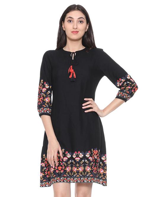 tassel tie-up a-line dress - 15735380 - Standard Image - 1