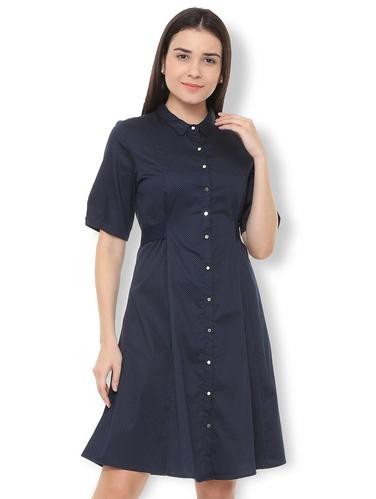 tie back button up a-line dress - 15735383 - Very Small Image - 1