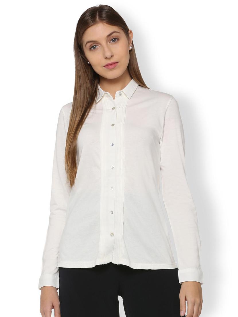 back pleat pintuck detail shirt - 15735396 - Zoom Image - 1