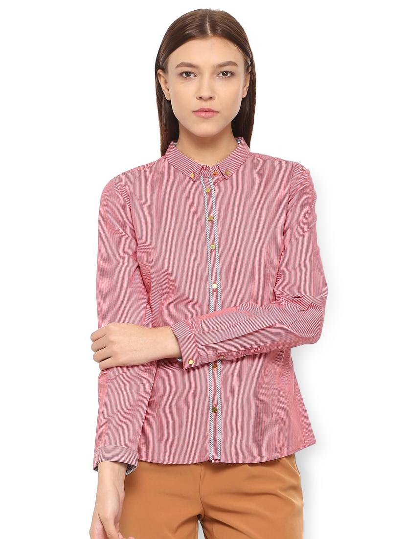 binding detail striped shirt - 15735398 - Zoom Image - 1
