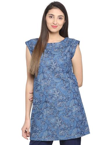 botanical print keyhole back tunic - 15735410 - Very Small Image - 1