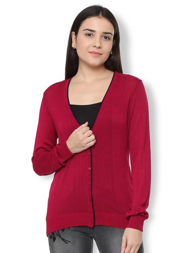 ribbed edge v-neck cardigan - 15735417 - Very Small Image - 1