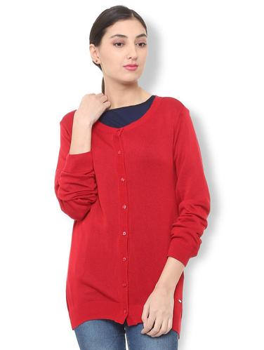ribbed edge round neck cardigan - 15735418 - Very Small Image - 1