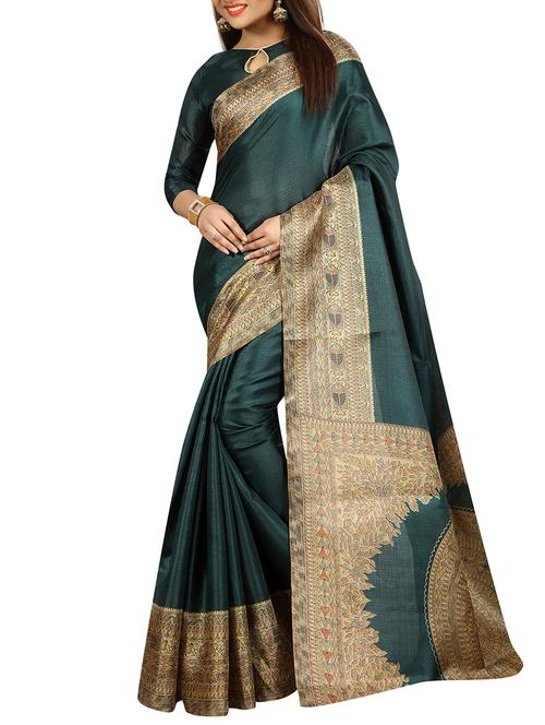 madhubani printed border saree with blouse - 15735432 - Standard Image - 1