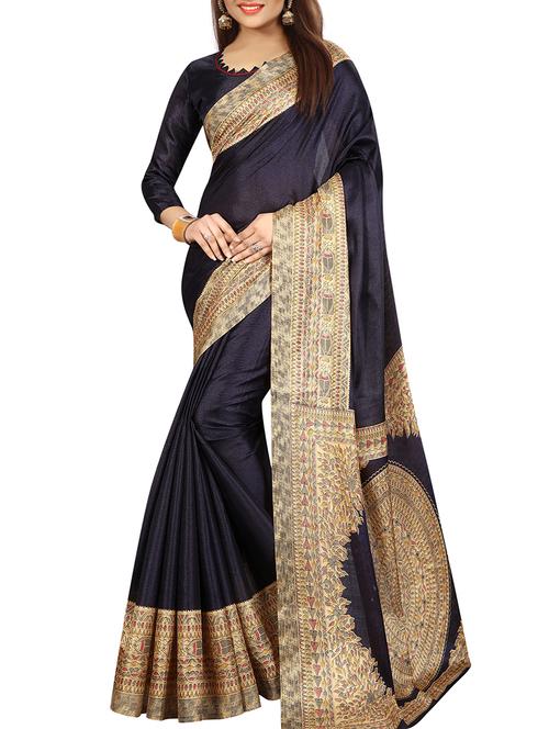 madhubani printed border saree with blouse - 15735434 - Standard Image - 1