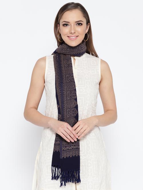 Self-design viscose stole - 15735740 - Standard Image - 1
