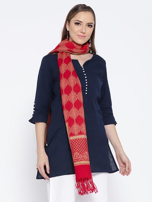 Self-design viscose stole - 15735748 - Standard Image - 1