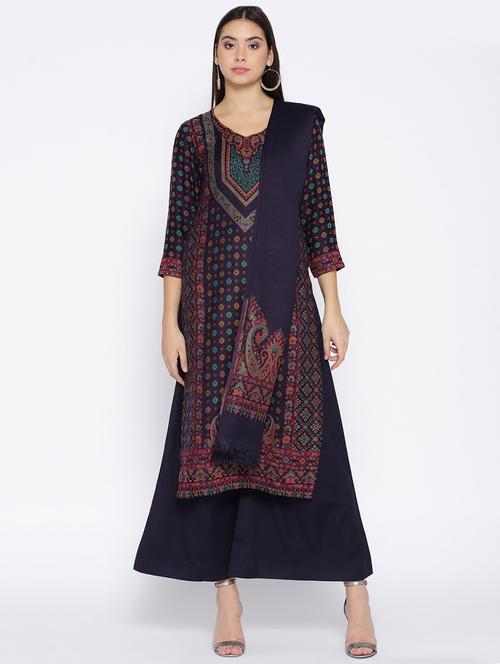 Self-design unstitched palazzo suit - 15735764 - Standard Image - 1