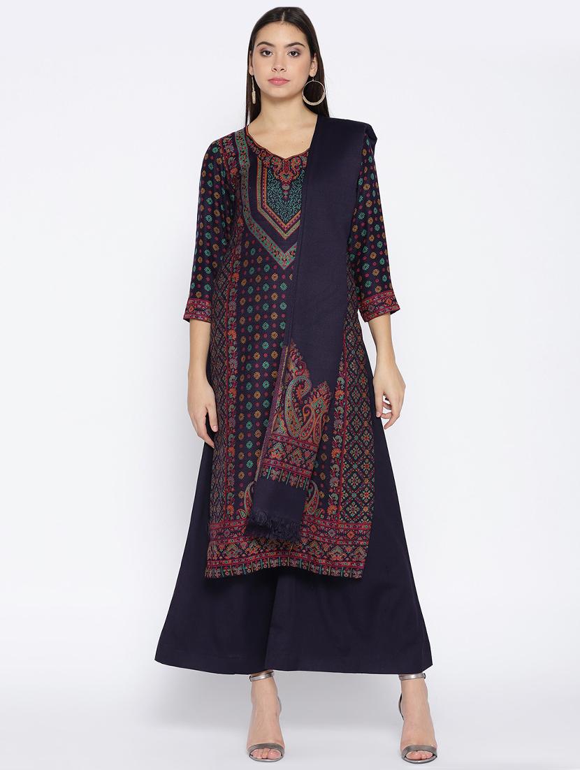 Self-design unstitched palazzo suit - 15735764 - Zoom Image - 1