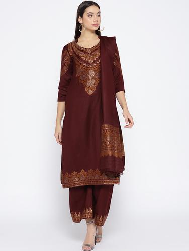Self-design unstitched palazzo suit - 15735772 - Very Small Image - 1